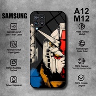 Softcase Glass Kaca hp SAMSUNG A12 M12 Motif ANIME GUNDAM - Case SAMSUNG A12 - Casing SAMSUNG M12