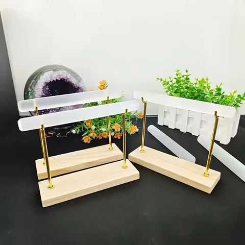 Natural Selenite Crystal Display Stand, Selenite Crystal Display Stand, bracelet display stand, Jewe