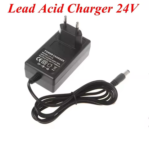 24V Fully Automatic AGM Gel Lead Acid Battery Charger DC 27.6V 500mA With EU Plug 5.5x2.1mm DC