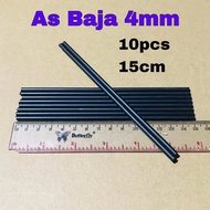 As baja hitam 4mm 15cm 10pcs