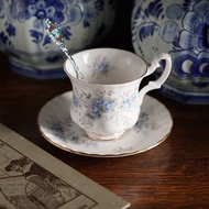 英國Royal Albert Blue Blossom 系列22k金骨瓷咖啡杯/茶杯組