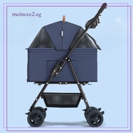 Foldable Pet Stroller Lightweight Pet Carrier Portable Cat Stroller Wear Resistant Dog Trolley Meine