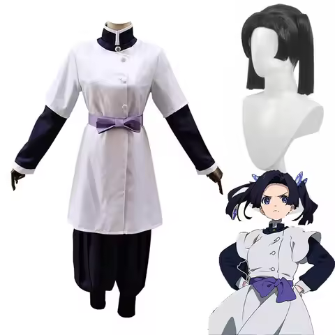 Kanzaki Aoi Cosplay Costume Kimetsu no Yaiba Aoi Kanzaki Wig Kisatsutai Nurse Uniform Halloween Adul