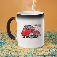Mug Magic Citroen 2CV caricature red 2