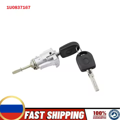 FOR Volkswagen Golf IV Bora Fox Polo Left and Right Front Door Lock Barrel With 2 keys 1U0837168 1U0