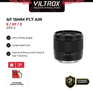 Viltrox 15mm F1.7 Air APS-C Prime Auto Focus Lens for Sony E-Mount / Fuji X-Mount / Nikon Z-Mount