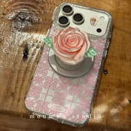 Girl Heart Pink Rose Magnetic Shock-resistant Suitable for iPhone 17 16 15 14 Pro Max i15 i16 17Pro 