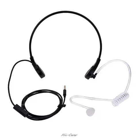 3.5mm Throat MIC Headset Covert Acoustic Tube FBI Earphone for iPhone Android