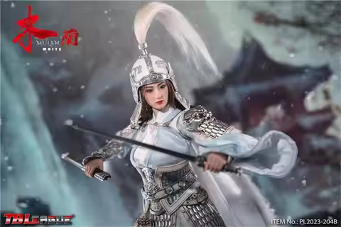 1/6 TBLeague PL2023-204B White Version Princess Female Hua Mulan Vintage Asia Helmet PVC Material Fo