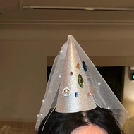 Birthday Crown Birthday Crown Birthday Hat Headband Headwear Gauze Scene Decoration Decoration Party