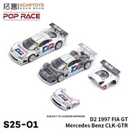 Ready Stock Ready Stock Tuoyi 1: 64 S25-01 Benz AMG 1997 FIA-GT CLK-GTR Alloy Car Model
