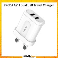 PRODA Star Speed A211 Dual USB Travel Charger Adapter with Lightning Cable