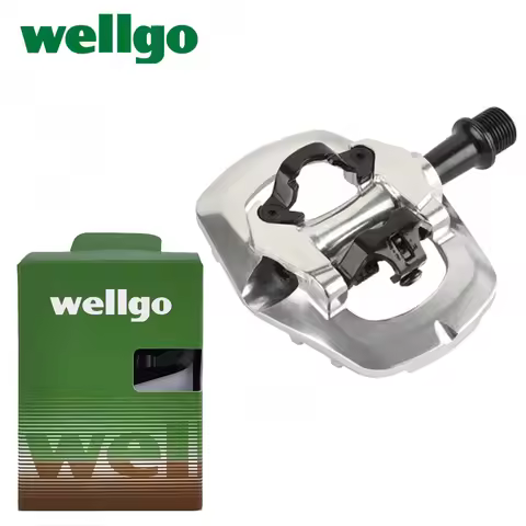 Wellgo C317 Bicycle Pedal AL Body Cr-Mo Spindle DU Sealed Bearing with 98A Cleat MTB Road Bike Pedal