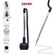 JOYKO Spiral Pen Table Ballpoint Pen Black Ink 0.7mm Thickness