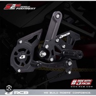 RCB RACING BOY FOOTREST RACING SINGLE SET S2-V2 BLACK FOR YAMAHA Y15ZR /Y16ZR.