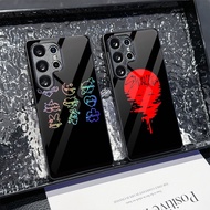 Stray kids 08 Glass Phone Case Glass for Samsung Galaxy S22 S23 S24 S25 Ultra Plus S24FE S25FE M15 M