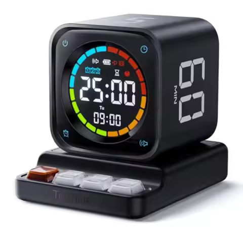 TK3 Pomodoro Timer Cube Desk ductivi Timer wi 5/0/30/60 Min Presets Ctom Countdown Stopwatch Clo 3 r