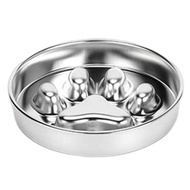 Dog Slow Feeder Stainless Steel Cat Food Bowl Dishwasher Safe Pet Accessories Puppy Dish for Indoor Outdoor Pets Canned Wet Dry Food outgoing