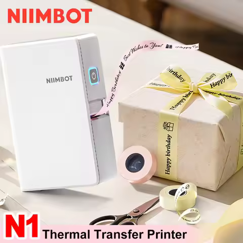 Niimbot N1 Mini Thermal Transfer Label Sticker Printer B18 Label Maker With Ribbon PET Papers For Je