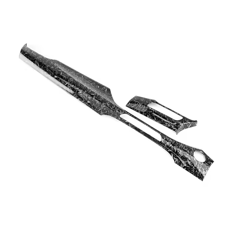 2PCS Forged Black Style Car Interior Center Console Dashboard Trim Headlight Button Cover For Hyunda