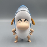 蜡笔小新 Q版 周边 潮玩 海洋鲨鱼小新汽车摆件26.9.11ff Crayon Shin-chan Q-version merchandise trendy toy ocean shark Shin