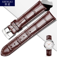 Suitable for
 Shengai Omega Butterfly Watch Strap Omega Crocodile Pattern Cow Leather Seamaster Speedmaster Watch Strap 20mm Men