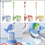KOOK Cartoon Whale Toilet Cleaning Brush Long Handle Toilet Bowl Brush with Holder
