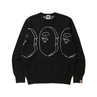 Beii & Bape ใหม่2024แบรนด์แฟชั่นเสื้อผ้าเด็กหัวสำหรับทั้งหญิงและชายเสื้อถักเสื้อกันหนาวคอกะลาสีหลวมฤ