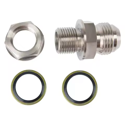 For Turbo Oil Pan Return Drain Adapter Fitting 10AN Bolt On Steel Adapter Suitable for Turbo Oil Ret
