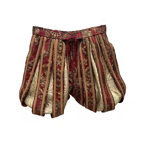 New !!! 15th Century Renaissance Tudor Elizabethan King Royal Brocade Pants Cosplay Costumes Renaiss