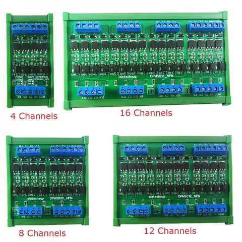 DC 3.3V 5V 12V 24V 4-16CH 5A PLC Signal Amplifier Board Isolation MOS Tube Module NPN PNP IO Digital