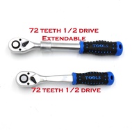 Socket Ratchet Wrench for Automotive Repair Adjustable Head Ratchet Set 72 Tooth