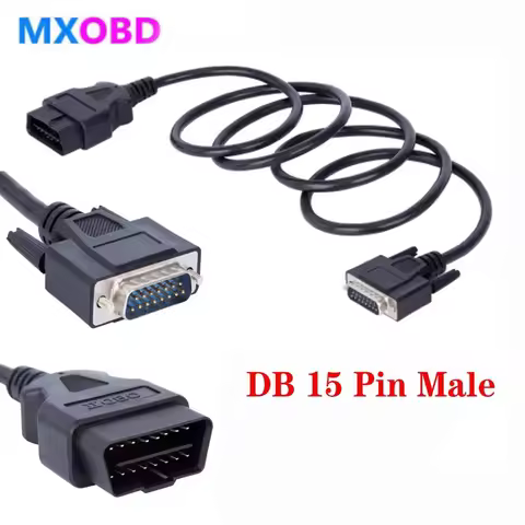 OBD2 16PIN Male To DB 15PIN Male Cable for V54 Diagnostic Scanner Main Line DB15 PIN to 16 Pin Male 