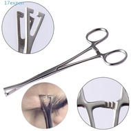 EXPEN Stainless Steel Piercing Clamp for Ear Stud Tweezers Body Piercing Piercing Tools Open Round F