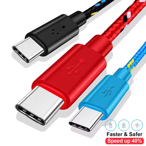 USB Type C Cable Fast Charging Nylon Braide Cables for Samsung Galaxy S9 Plus Xiaomi mi9 Huawei Mobi