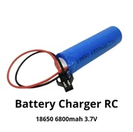 Battre Mobil RC 18650 3.7V - 6800mAh plus soket hitam
