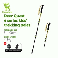 Qunature Trekking Children Pole Aluminum Alloy 51-100cm Climbing Lightweight Adjustable Stick Hiking