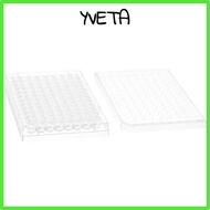 YVETA 1/5Pcs Tissue Culture Plate, 96 Well  Experiment Instrument Tools, Useful Plastic Flat Bottom 