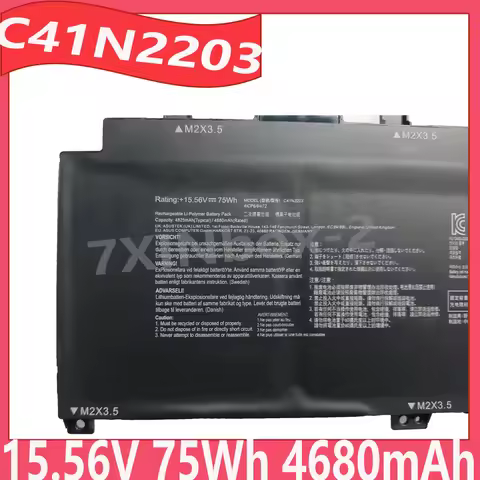 C41N2203 15.56V 75Wh 4680mAh Laptop Battery For ASUS Rog Flow X13 GV302XI GV302 GV302XV GV302VI GV30