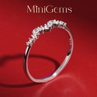 MiniGems แหวนเงินแท้ 925 เพชรสวิส(CZ) แหวนคู่ แหวนแต่งงาน แหวนผู้หญิง แหวนผู้ชาย 07420