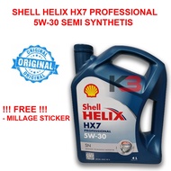 ORIGINAL SHELL HELIX HX7 PROFESSIONAL 5W-30 5W30 SEMI SYNTHETIC ENGINE OIL ( 4L )