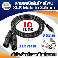 Dual XLR Male to 3.5mm Microphone Cable Dual Male XLR (1/8 Inch) TRS Stereo Mini Jack AUX Cord Audio