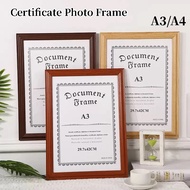 【local delivery】A3/A4 Photo Frame Certificate Frame Graduate Frame Document Frame Wall Decoration
