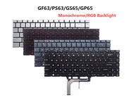 laptop keyboard for MSI GF63 8RC 8RD MS-16R1 MS-16R4 GF65 Thin 9SD 9SE 10SD 10SE MS-16W1 GS65 PS63 MS-16S1 Backlit