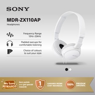 Earphone Sony MDR-ZX110AP Headset Mass Model Overbands With Microphone - Black SONY Headphone Origin
