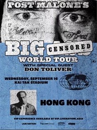 岀售Post Malone World Tour 香港演唱會門票 企位x2