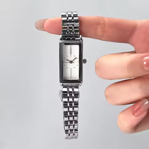 GEDI Women's Watches Rectangular Stainless Steel Strip Waterproof Quartz Watch Fashion Trend Retro S