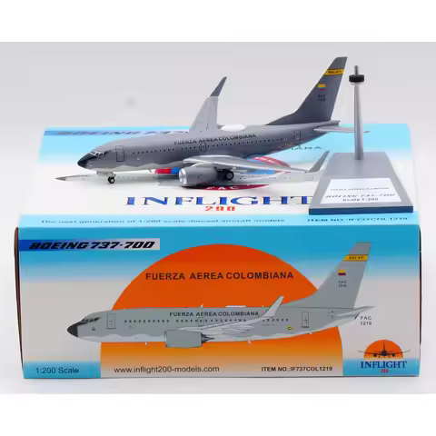 IF737COL1219 Alloy Collectible Plane Gift INFLIGHT 1:200 Colombia - Air Force Boeing B737-700 Diecas
