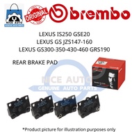 LEXUS IS250 GSE20 / LEXUS GS JZS147-160 / LEXUS GS300-350-430-460 GRS190 (REAR) DISC BRAKE PAD (1SET