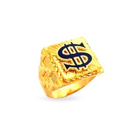 Top Cash Jewellery 916 Gold Money Sign Ring